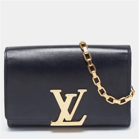 louis vuitton chain louise clutch black|Louis Vuitton retired evening clutch.